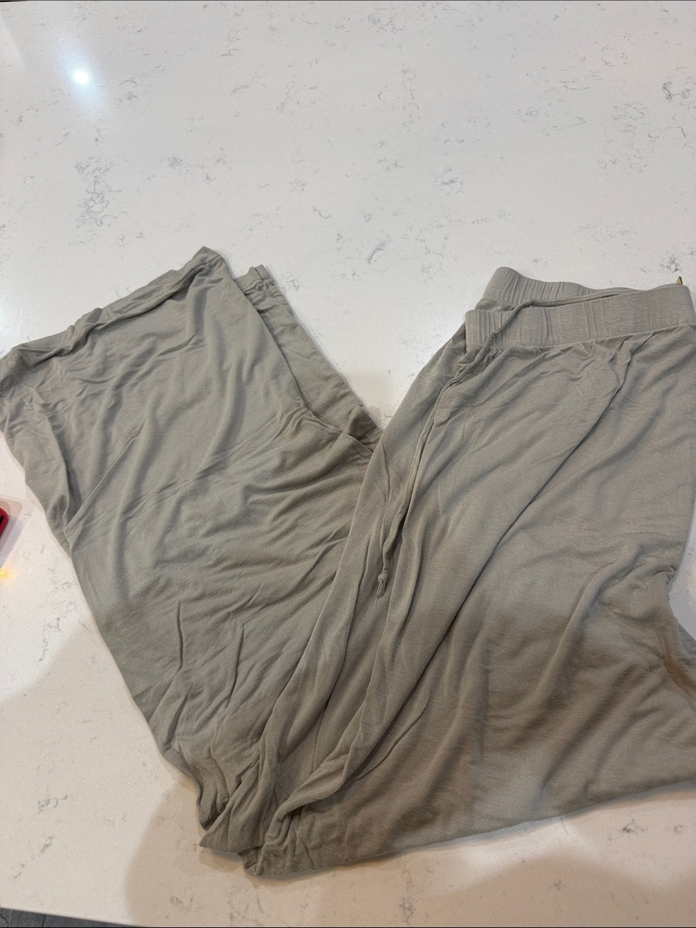 SKIMS Wide-Leg Lounge Pants - Cement grey